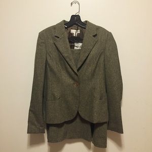 Casual Corner wool skirt suit